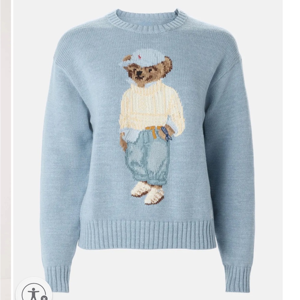 Polo Ralph Lauren Bear Jumper Sweater L HTF AUTHENTIC - Picture 5 of 6